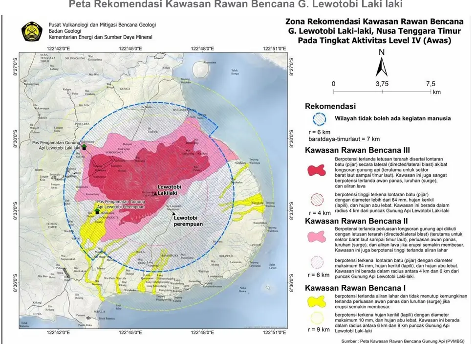 Gunung Lewotobi Laki-laki Berstatus Awas, Warga Diminta Siaga